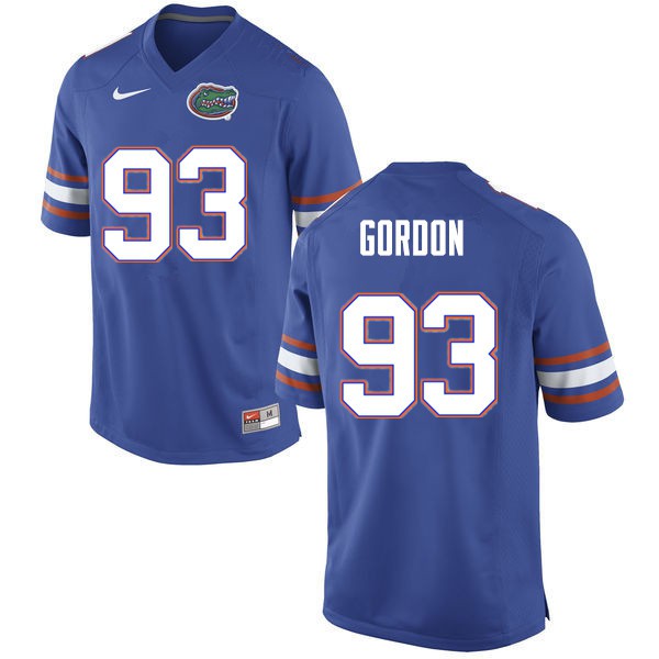 Men #93 Moses Gordon Florida Gators College Football Jerseys Blue